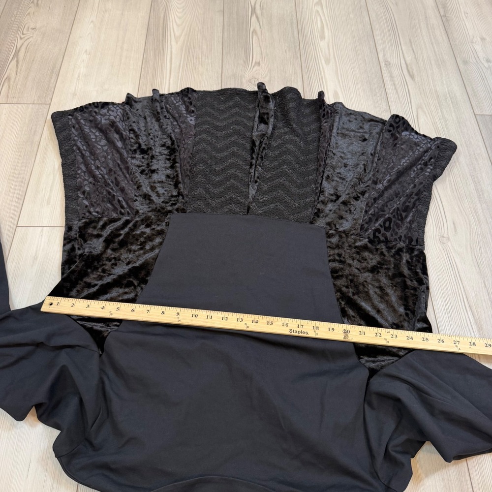 NWT Logo by Lori Goldstein Callie Black Mixed Media Velvet Lace Top 3X DLGJ030 - Picture 13 of 13